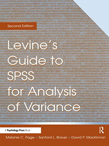 Imagen de archivo de Levine's Guide to SPSS for Analysis of Variance a la venta por HPB-Red