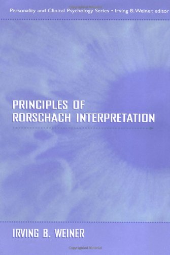 Imagen de archivo de Principles of Rorschach Interpretation a la venta por Wonder Book
