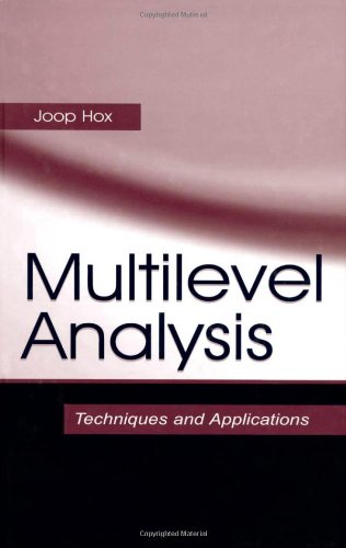 Beispielbild fr Multilevel Analysis: Techniques and Applications zum Verkauf von ThriftBooks-Dallas