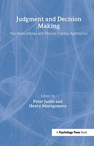 9780805832549: Judgment and Decision Making: Neo-brunswikian and Process-tracing Approaches