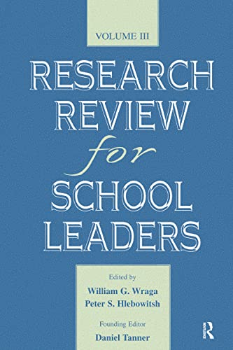 Stock image for Research Review for School Leaders: Volume Iii for sale by BOOKWEST