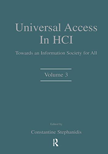 Stock image for Universal Access in HCI, Vol. 3 for sale by Majestic Books