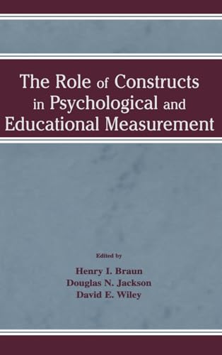 Beispielbild fr The Role of Constructs in Psychological and Educational Measurement zum Verkauf von Books Puddle