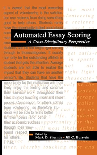 9780805839739: Automated Essay Scoring: A Cross-disciplinary Perspective