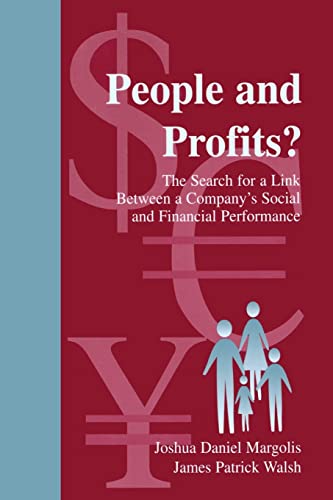 Stock image for People and Profits?: The Search for A Link Between A Company's Social and Financial Performance (Organization and Management Series) for sale by More Than Words