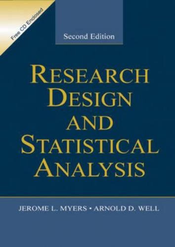 Imagen de archivo de Research Design & Statistical Analysis a la venta por ThriftBooks-Dallas