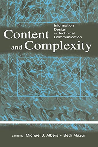 Beispielbild fr Content and Complexity: information Design in Technical Communication zum Verkauf von Blackwell's