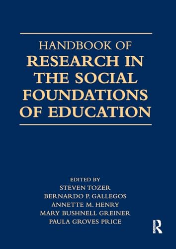 Stock image for Handbook of Research in the Social Foundations of Education for sale by HPB-Red