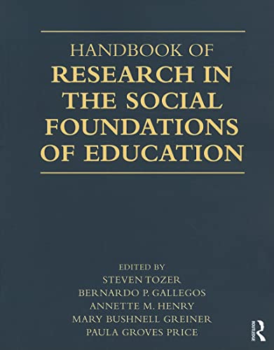 Stock image for Handbook of Research in the Social Foundations of Education for sale by HPB-Red