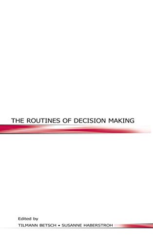 Beispielbild fr The Routines of Decision Making zum Verkauf von medimops