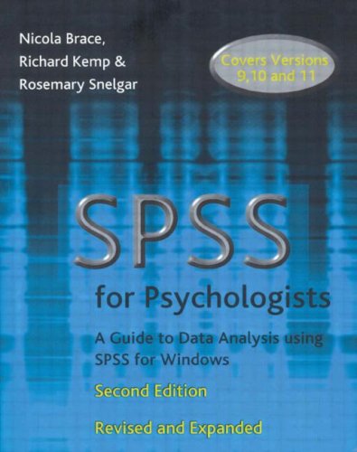 Stock image for SPSS for Psychologists: A Guide to Data Analysis Using Spss for Windows for sale by Solr Books