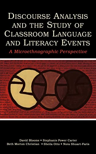 9780805848588: Discourse Analysis and the Study of Classroom Language and Literacy Events: A Microethnographic Perspective