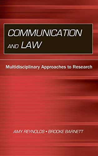 9780805849424: Communication and Law: Multidisciplinary Approaches to Research (Routledge Communication Series)
