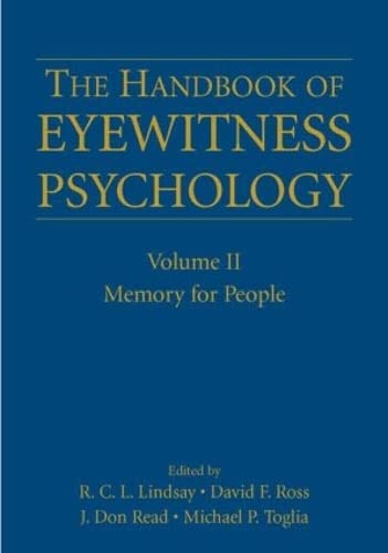 Stock image for The Handbook of Eyewitness Psychology: Volume II : Memory for People for sale by Better World Books