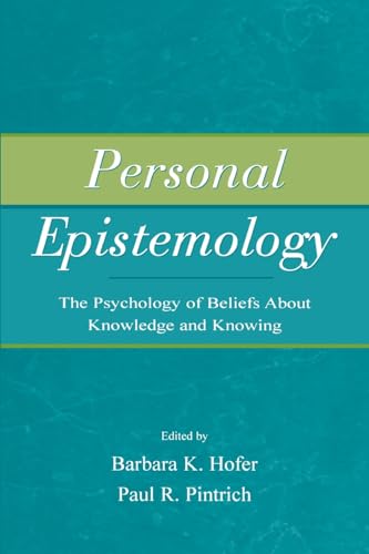 Stock image for Personal Epistemology for sale by GF Books, Inc.