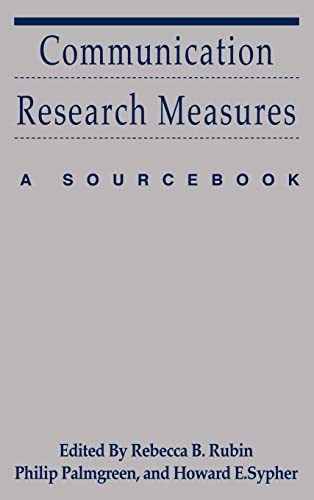 Stock image for Communication Research Measures : A Sourcebook for sale by Better World Books: West