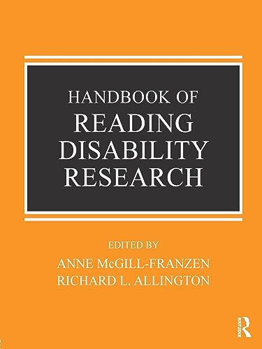 Imagen de archivo de Handbook of Reading Disability Research a la venta por BooksRun