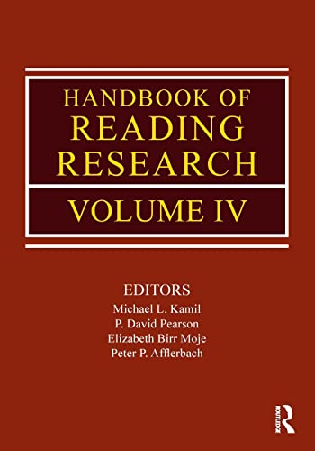 Imagen de archivo de Handbook of Reading Research, Volume IV a la venta por SGS Trading Inc