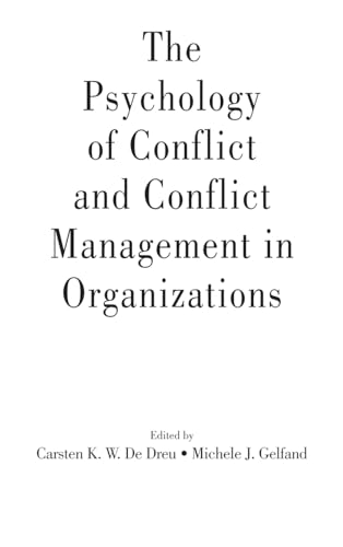 Stock image for The Psychology of Conflict and Conflict Managment in Organizations for sale by Solr Books