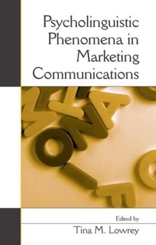 9780805856903: Psycholinguistic Phenomena in Marketing Communications