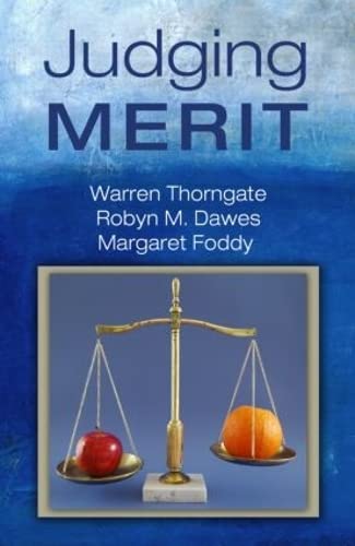 Judging Merit (9780805858358) by Thorngate, Warren; Dawes, Robyn M.; Foddy, Margaret