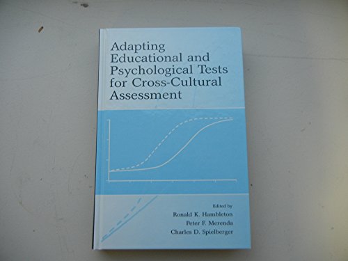 9780805861761: Adapting Educational and Psychological Tests for Cross-Cultural Assessment