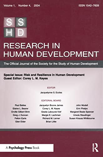 9780805895131: Risk and Resilience in Human Development: A Special Issue of Research in Human Development