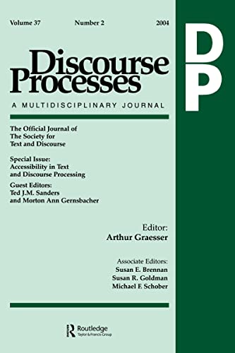 9780805895568: Accessibility in Text and Discourse Processing: A Special Issue of Discourse Processes: 37 (Discourse Processes S)
