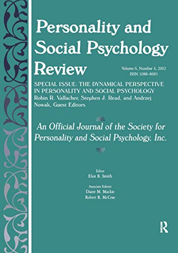 9780805896466: The Dynamic Perspective in Personality and Social Psychology: A Special Issue of personality and Social Psychology Review (Personality and Social Psychology Review Vol 6, Number 4)