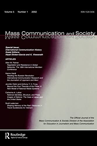 Beispielbild fr International Communication History : A Special Issue of mass Communication &amp; Society zum Verkauf von Blackwell's