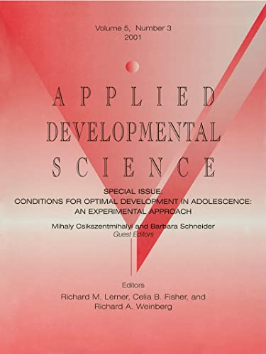 Imagen de archivo de Conditions for Optimal Development in Adolescence a la venta por Blackwell's