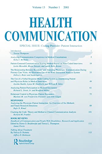 Beispielbild fr Coding Provider-Patient Interaction : A Special Issue of Health Communication zum Verkauf von Blackwell's