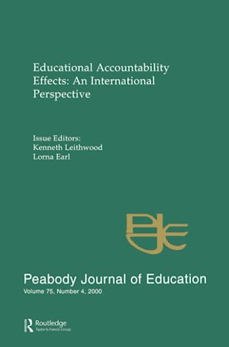 Stock image for Educational Accountability Effects (Peabody Journal of Education) for sale by GF Books, Inc.