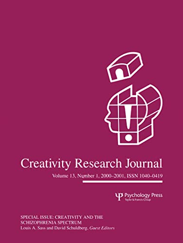 Stock image for Creativity and the Schizophrenia Spectrum: A Special Issue of the creativity Research Journal (Creativity Research Journal Volume 13, Number 1) for sale by medimops