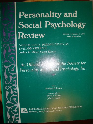 Beispielbild fr Perspectives on Evil and Violence: A Special Issue of personality and Social Psychology Review zum Verkauf von THE SAINT BOOKSTORE