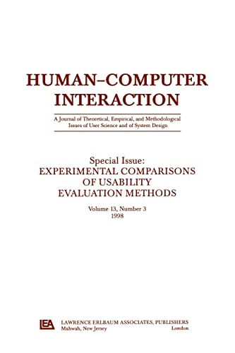 Beispielbild fr Experimental Comparisons of Usability Evaluation Methods: A Special Issue of Human-Computer Interaction zum Verkauf von Blackwell's