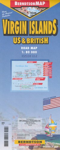 Virgin Islands US & British 1:80,000 Holiday Map with street plans (9780805925173) by Berndtson