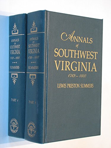 Beispielbild fr ANNALS OF SOUTHWEST VIRGINIA, 1769-1800. (TWO VOLUME SET) zum Verkauf von Black Swan Books, Inc.