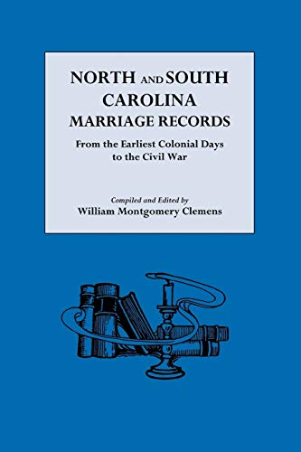 Imagen de archivo de North and South Carolina Marriage Records a la venta por HPB-Red