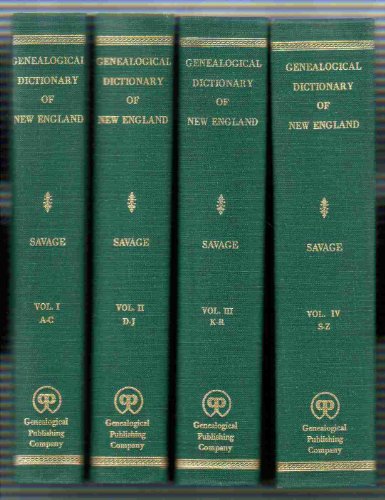 9780806307596: A Genealogical Dictionary of the First Settlers of New England 3rd Edition 4 vols.