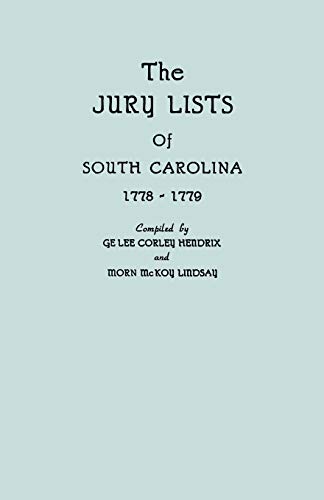 9780806309064: Jury Lists of South Carolina, 1778-1779