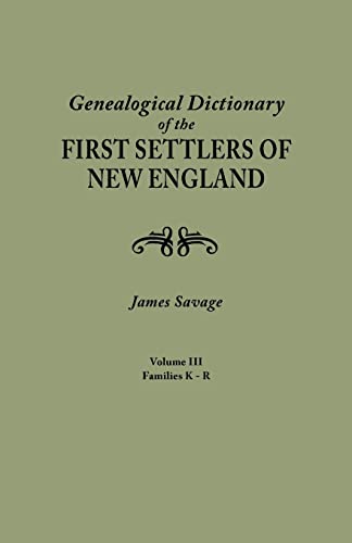 9780806309620: Genealogical Dictionary of the First Settlers of New England, Showing Three Generations of Those Who Came Before May, 1692. in Four Volumes. Volume II