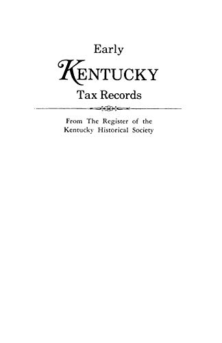 Imagen de archivo de Early Kentucky Tax Records a la venta por ThriftBooks-Atlanta