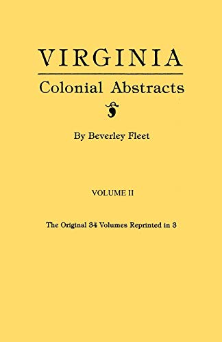 9780806311975: Virginia Colonial Abstracts/No 1892