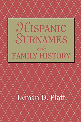 Beispielbild fr Hispanic Surnames and Family History zum Verkauf von Better World Books