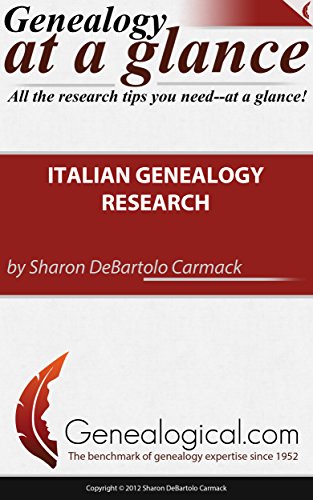 9780806318998: Italian Genealogy Research Quick Reference Guide (Genealogy at a Glance)