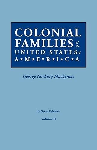 9780806319407: Colonial Families of the United States of America: 2