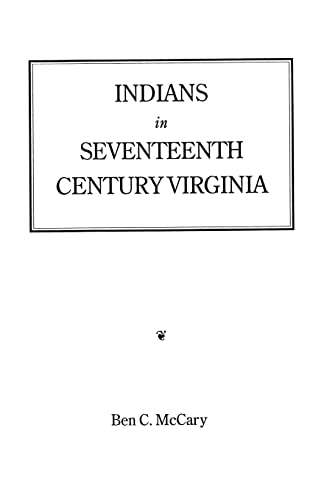 Beispielbild fr Indians in Seventeenth-Century Virginia zum Verkauf von Chiron Media