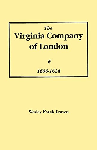 Stock image for Virginia Company of London, 1606-1624 for sale by Chiron Media