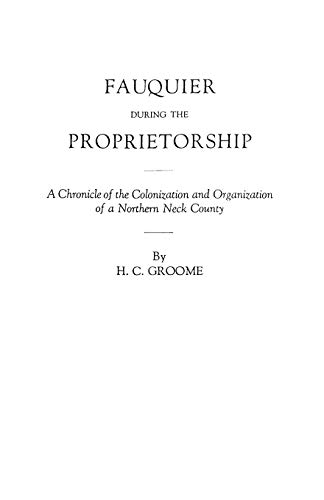 Fauquier During the Proprietorship